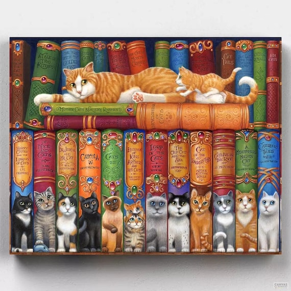The Cat And A Candle Paint By Numbers - PBN Canvas