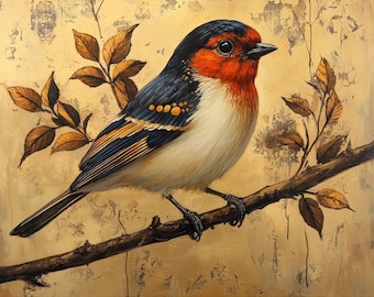 Premium Diamond Painting (Standard Size) - Golden Swallow - Diamond Painting - 5D Diamond Painting Kits for Adult - DIY Gift