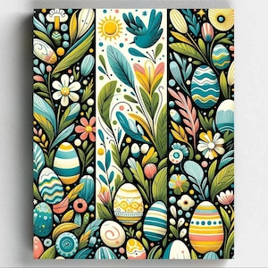 Easter Garden Pattern - Paint by Numbers - Canvas by Numbers