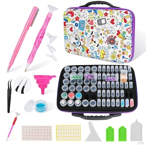  VILLCASE Braces Kit 3 Sets Tool Nail Diamond Art Storage  containers Trays Holder multitools Diamonds Embroidery Tools Arts and  Crafts Organizer Storage 5d Bracket Rhinestones Plastic