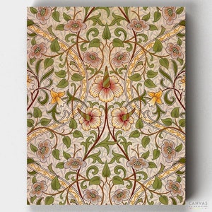 Kit Premium per dipingere con i numeri - Narciso - William Morris - Tela con i numeri