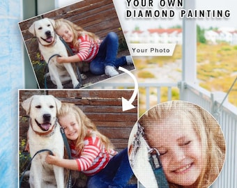 Premium Diamond Painting - Custom Diamond Painting - Turn your Photo into a Diamond Painting - Great Result & Amazing Gift Idea