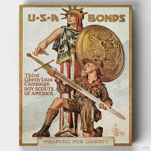 Premium Paint by Numbers Kit - Weapons for Liberty - J. C. Leyendecker - Canvas by Numbers