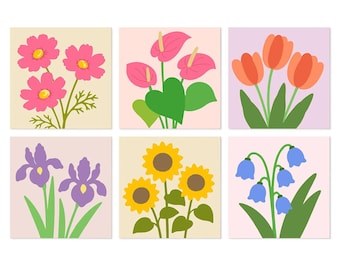 Wildflower Bouquets - Mini Paint by Numbers Set