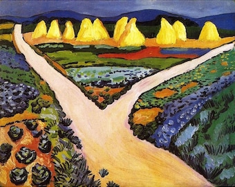 Premium diamantschilderij (standaardformaat) - Groentevelden - 1911 - Diamantschilderij - 5D-diamantschilderijensets voor volwassenen - DHZ-cadeau