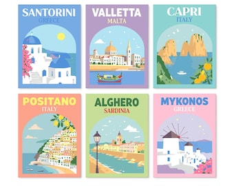 Mediterranean Escapes Collection - Mini Paint by Numbers Set