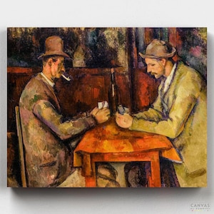 Premium verf op nummer-kit - The Card Players - Paul Cézanne - Canvas op nummer