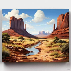 Premium Paint by Numbers Kit - Monument Valley - Canvas by Numbers