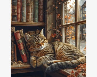 Premium Diamond Painting (X-Large) - The Book Nook - 5D Diamond Painting Kit - DIY Gift