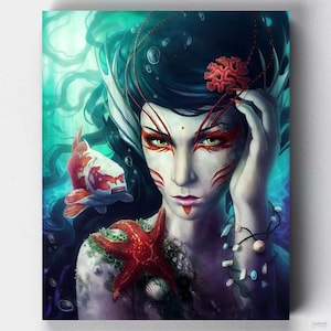 Premium Paint by Numbers - Deep Sea - JoJoesArt - Licensed Painting Kit - Canvas by Numbers