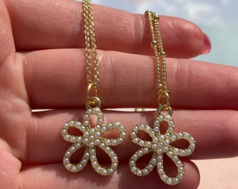 Flower Charm Necklaces