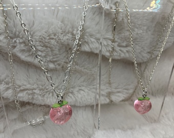 Pink Sparkly Peach Necklaces