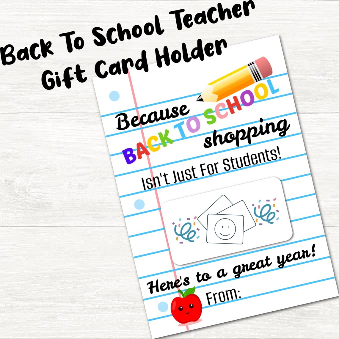 Buy Back to School Teacher Gift Card Holder Online in India - Etsy