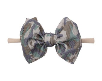Military Hair Bow Memorial Day Hair Bow Navy Headband Veteran/'s Day Hair Bow Navy Hair Bow Military Headband