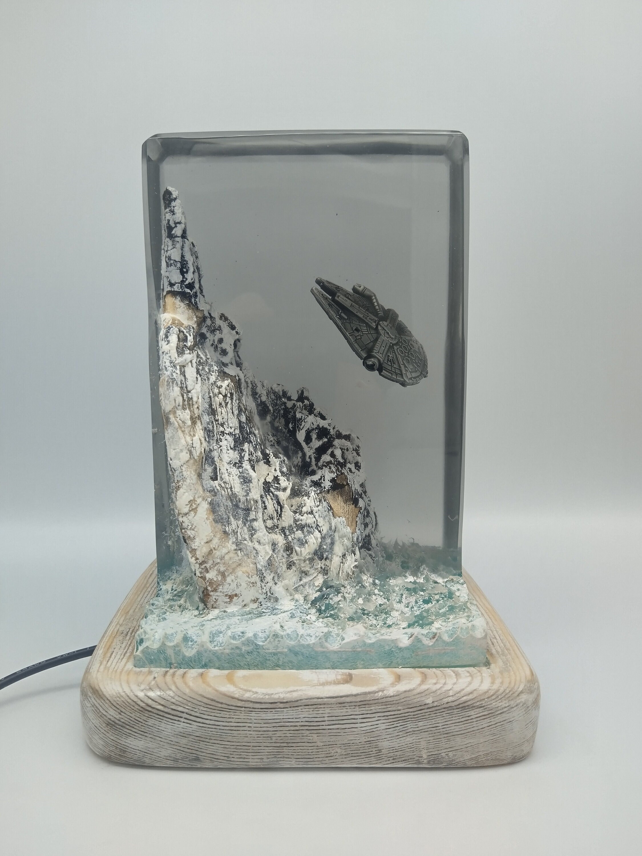 Unique Star Epoxy Resin and Wood Night Lamp Modern Resin Etsy