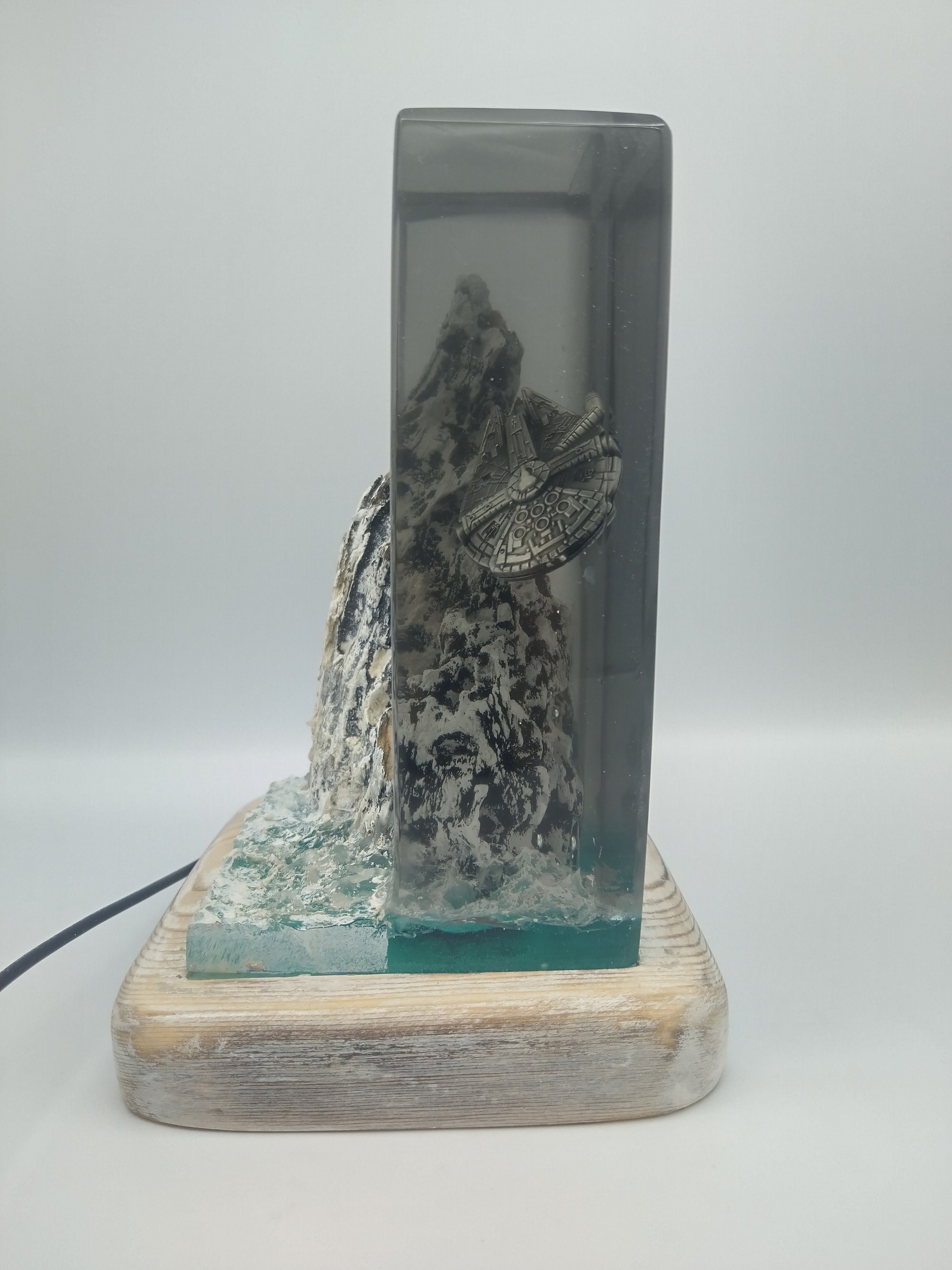 Unique Star Epoxy Resin and Wood Night Lamp Modern Resin Etsy