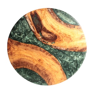 Olive Epoxy Wooden Coffee Table, Walnut Resin Wooden Coffee Table, Epoxy Resin Coffee Table, Made-to-Order, Laptop Table