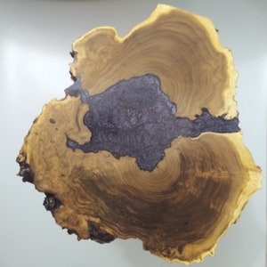 Unique Oleaster Wood Coffee Table, Epoxy Coffee Table, Resin Coffee Table, Modern Resin Art Home Decoration, Natural Live Edge Table,