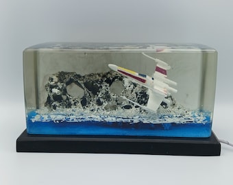 Star Wars Themed Epoxy Night Light, Light Against the Dark Side, Galactic Decor Lamp,  Custom Designed Epoxy Night Light for Star Wars Fans,