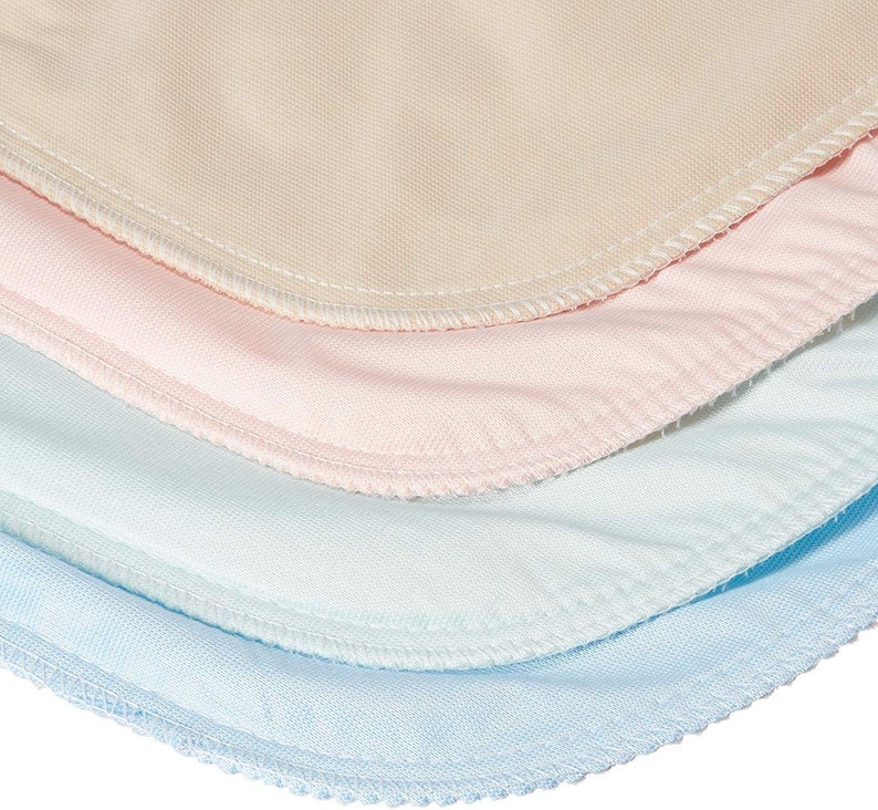 4 Pack 34x36 in Washable Bed Pads/Reusable Incontinence Underpads 34 x 36 Blue, Green, Tan and Pink Ideal for Kids and Adults image 2
