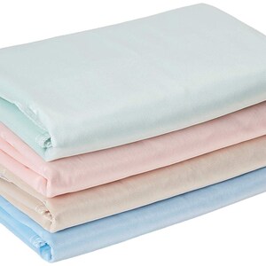 4 Pack 34x36 in Washable Bed Pads/Reusable Incontinence Underpads 34 x 36 Blue, Green, Tan and Pink Ideal for Kids and Adults image 1