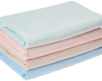 4 Pack 34x36 in Washable Bed Pads/Reusable Incontinence Underpads 34 x 36 - Blue, Green, Tan and Pink - Ideal for Kids and Adults