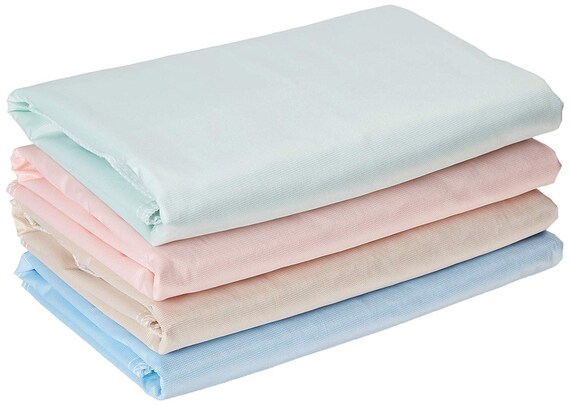 4 Pack 34x36 in Washable Bed Pads/reusable Incontinence Underpads 34 X 36  Blue, Green, Tan and Pink Ideal for Kids and Adults 