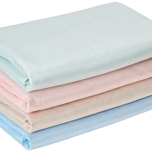 4 Pack 34x36 in Washable Bed Pads/Reusable Incontinence Underpads 34 x 36 - Blue, Green, Tan and Pink - Ideal for Kids and Adults