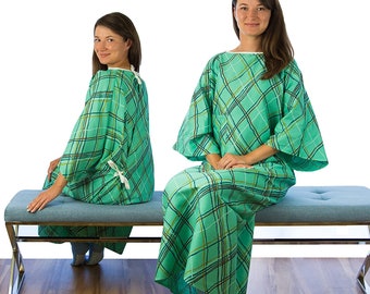 Robe d’hôpital 3XL Grande taille XXL IV Robe Verte - Tie Back Hospital Gown