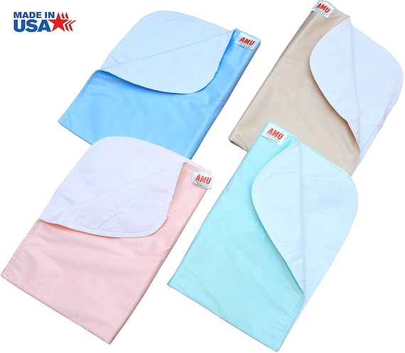 4 Pack 100% Cotton Washable Bed Pads/reusable Incontinence