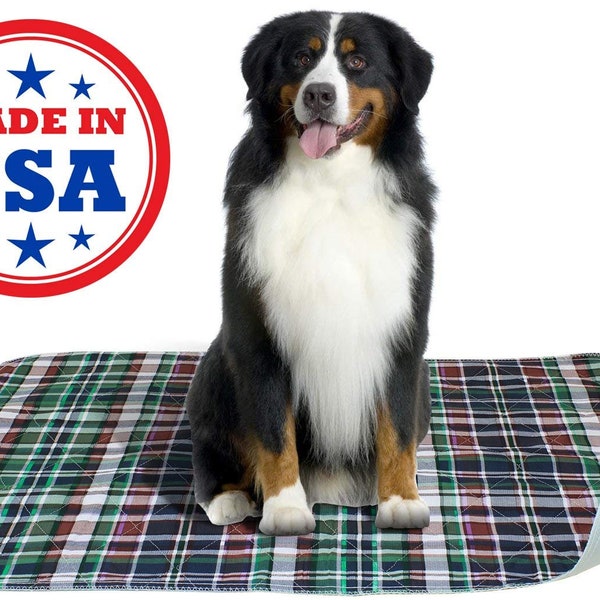 AMU Solutions 2 Pack - Stain Fighter Waterproof Reusable/Quilted Washable Large Dog/Puppy Training Travel Pee Pads Size 24 x 36