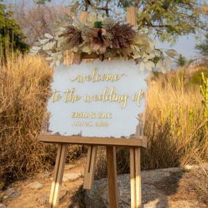 Brushed Wedding Welcome Sign - Bridal Shower sign - Painted back Acrylic Wedding Sign - Custom painted Welcome Sign, Baby Shower sign