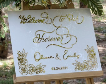 Acrylic Last Name Wedding Sign, 3D Wedding Welcome Sign, Acrylic sign, Wedding Sign, Personalized Wedding Sign,Weddings, custom welcome sign