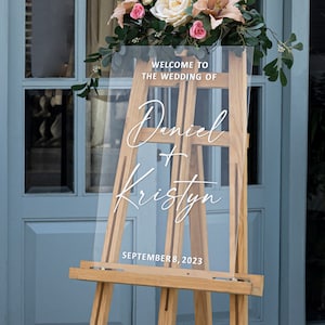 Wedding Welcome Sign | Clear Acrylic Welcome Sign | Custom Welcome Sign | Acrylic Wedding Decor | Wedding Sign | Clear Acrylic Wedding Sign