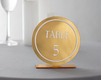 Gold Table Numbers | Table Numbers | Acrylic Table Numbers | Frosted Table Number Wedding , Centerpieces Decorations, Wedding Table Number