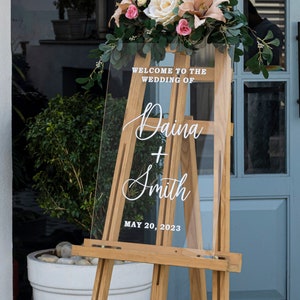 Wedding Welcome Sign | Clear Acrylic Welcome Sign | Custom Welcome Sign | Acrylic Wedding Decor | Wedding Sign | Clear Acrylic Wedding Sign