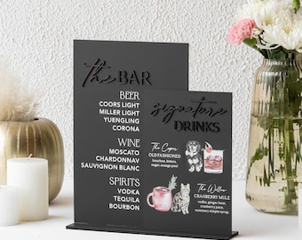 pet signature drink sign - dog signature drink sign - bar sign wedding - wedding signature drink sign - signature cocktail sign