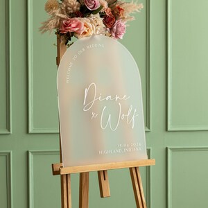 Frosted Acrylic Wedding Welcome Sign ,Acrylic Welcome Sign, Wedding Signage, Acrylic Wedding Sign, 3D Welcome Sign, Modern Wedding decor