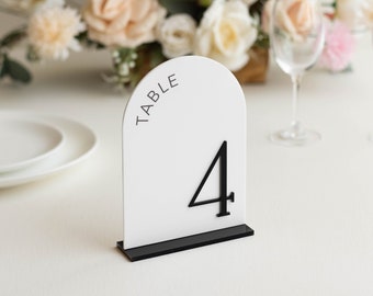 Acrylic Table Numbers, Arch Table Numbers, Wedding Table Numbers, Wedding Signage, Table Decor , Black Table Numbers Wedding Decoration