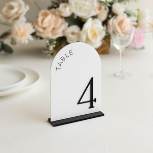 Acrylic Table Numbers, Arch Table Numbers, Wedding Table Numbers, Wedding Signage, Table Decor , Black Table Numbers Wedding Decoration