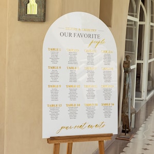 Hochzeitssitzplan - Alphabetischer Sitzplan - Acryl-Sitzplan - Hochzeitsdeko - Verlobungsschilder- Zeremonie-Acryl-Schilder