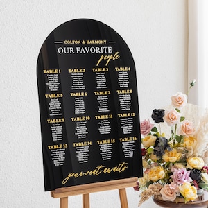 Wedding Seating Chart - Seating Plan - Acrylic Seating Chart - Wedding Reception Signage - Table Assignment - Custom Wedding Seating Chart