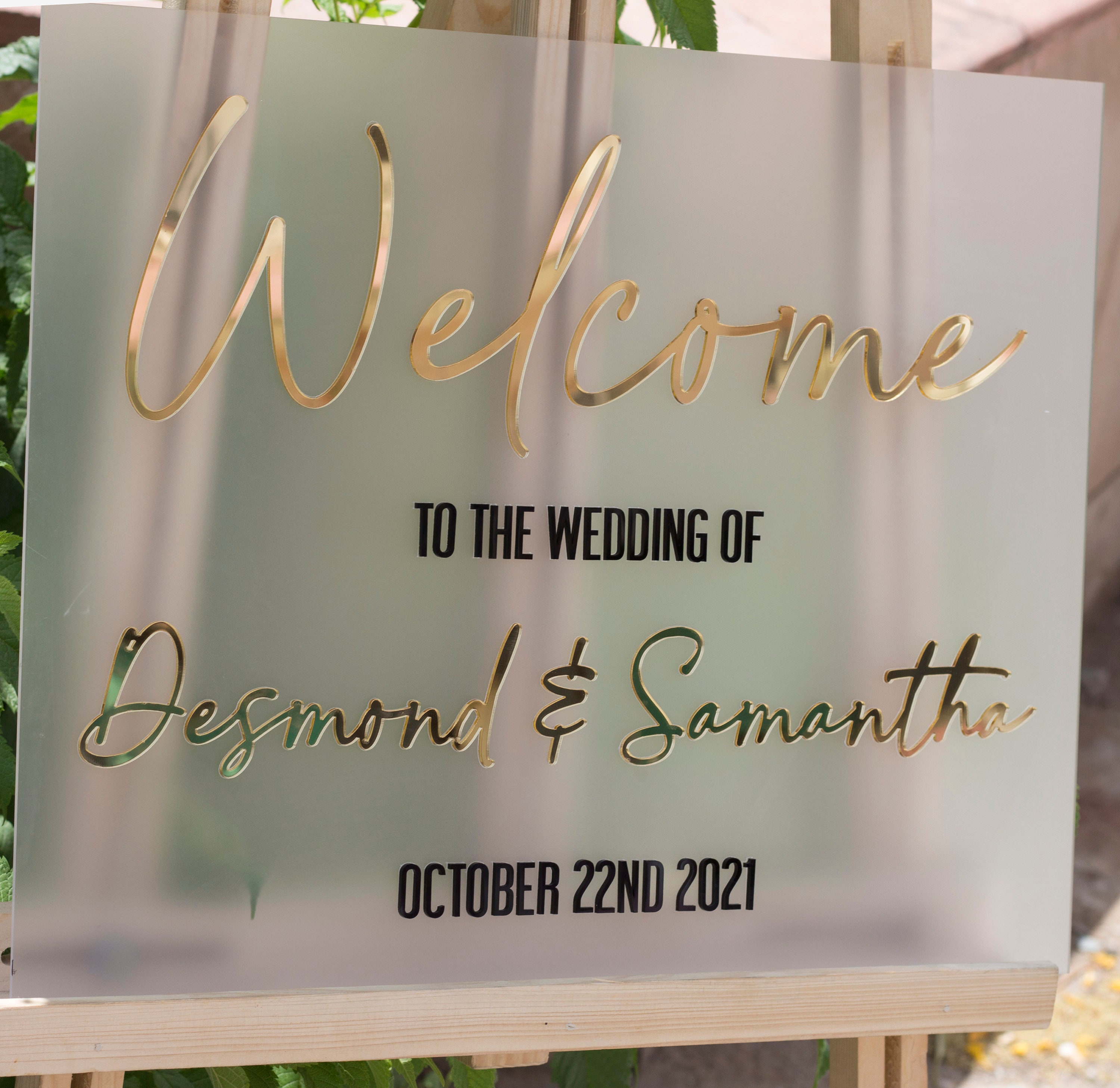 24 x 36 Frosted Acrylic Welcome Sign with White Acrylic Lettering – Von  Creative Co.