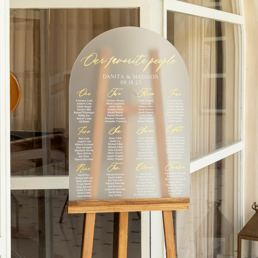 Seating Chart Wedding, Wedding Seating Chart Sign, Acrylic Wedding Sign ...