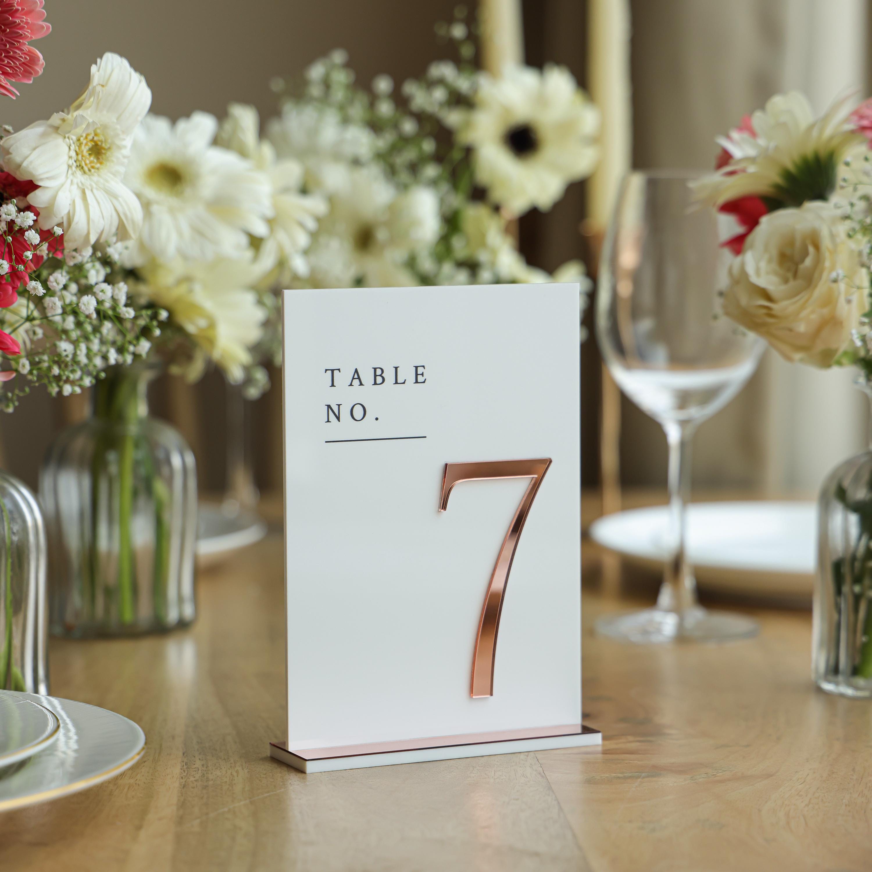 Wedding Table Numbers With 3D Numbers – Wedding Table Decor – Reception ...