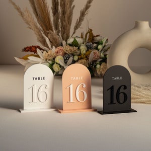 Black Acrylic Table Numbers - Frosted Acrylic Sign - Wedding Table Decor - Wedding Signage - Gold Table Numbers , White Table Numbers