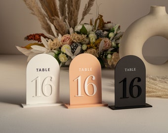 Black Acrylic Table Numbers - Frosted Acrylic Sign - Wedding Table Decor - Wedding Signage - Gold Table Numbers , White Table Numbers