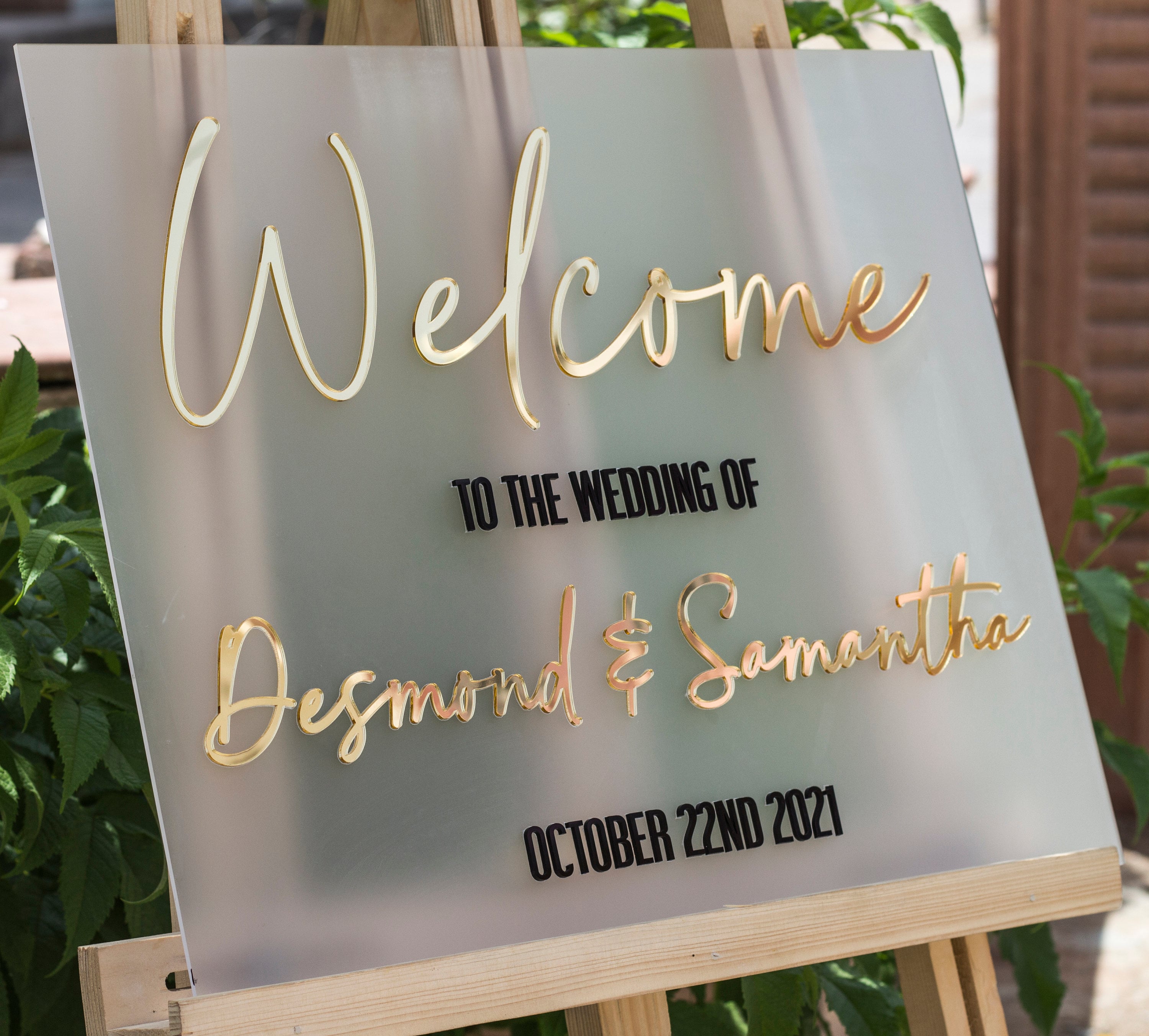 Frosted Acrylic Wedding Welcome Sign ,Acrylic Welcome Sign, Wedding ...