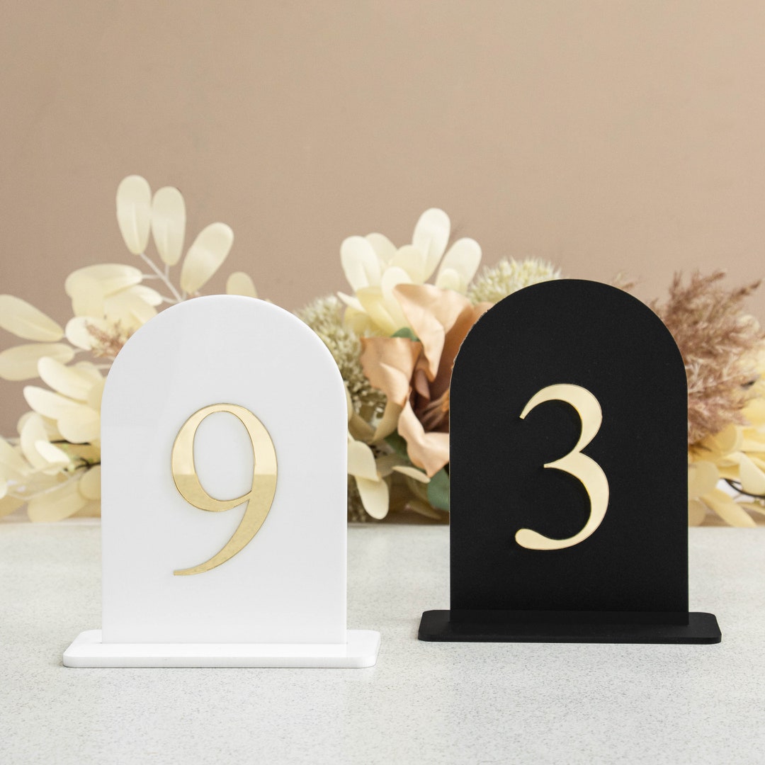 Arch Table Numbers | Table Numbers | Acrylic Table Numbers | Table ...