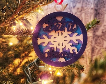 3D SNOW svg - shadow box svg - CHRISTMAS svg - 3D ornament - for cricut - for silhouette
